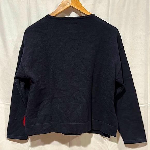 Zara Fancy Collection Black Sweater Furry Red Hearts Girl Size 11-12 Yrs ❤️❤️ - Picture 2 of 4